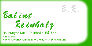 balint reinholz business card