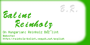 balint reinholz business card